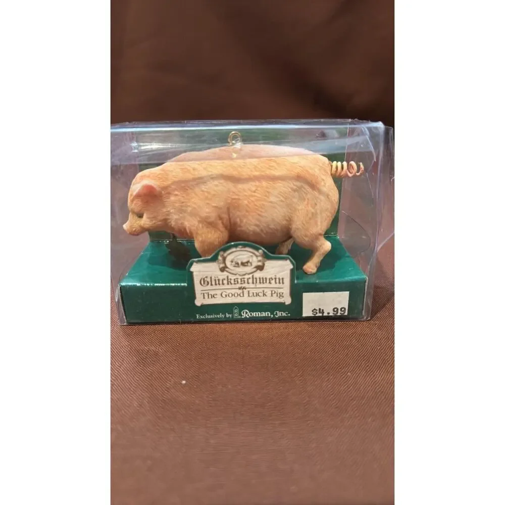 Glucksschwein The Good Luck Pig Christmas Ornament  Tree Vintage